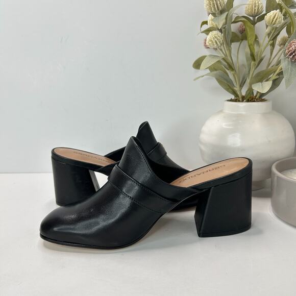 Bernardo Natasia Slip On Leather Mules Block Heels Buckle Women's 7 M NWOB - Picture 6 of 11